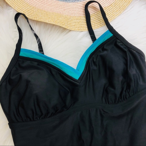 Merona black one piece swim suit - Picture 2 of 8